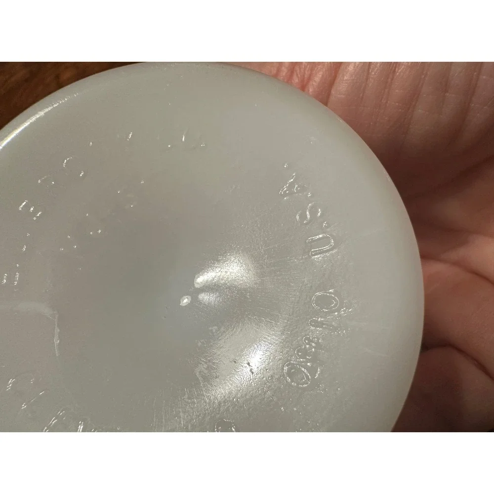 Vintage EO Brody Co Milk Glass Diamond Quilted Footed Scalloped Bowl MJ-51 White